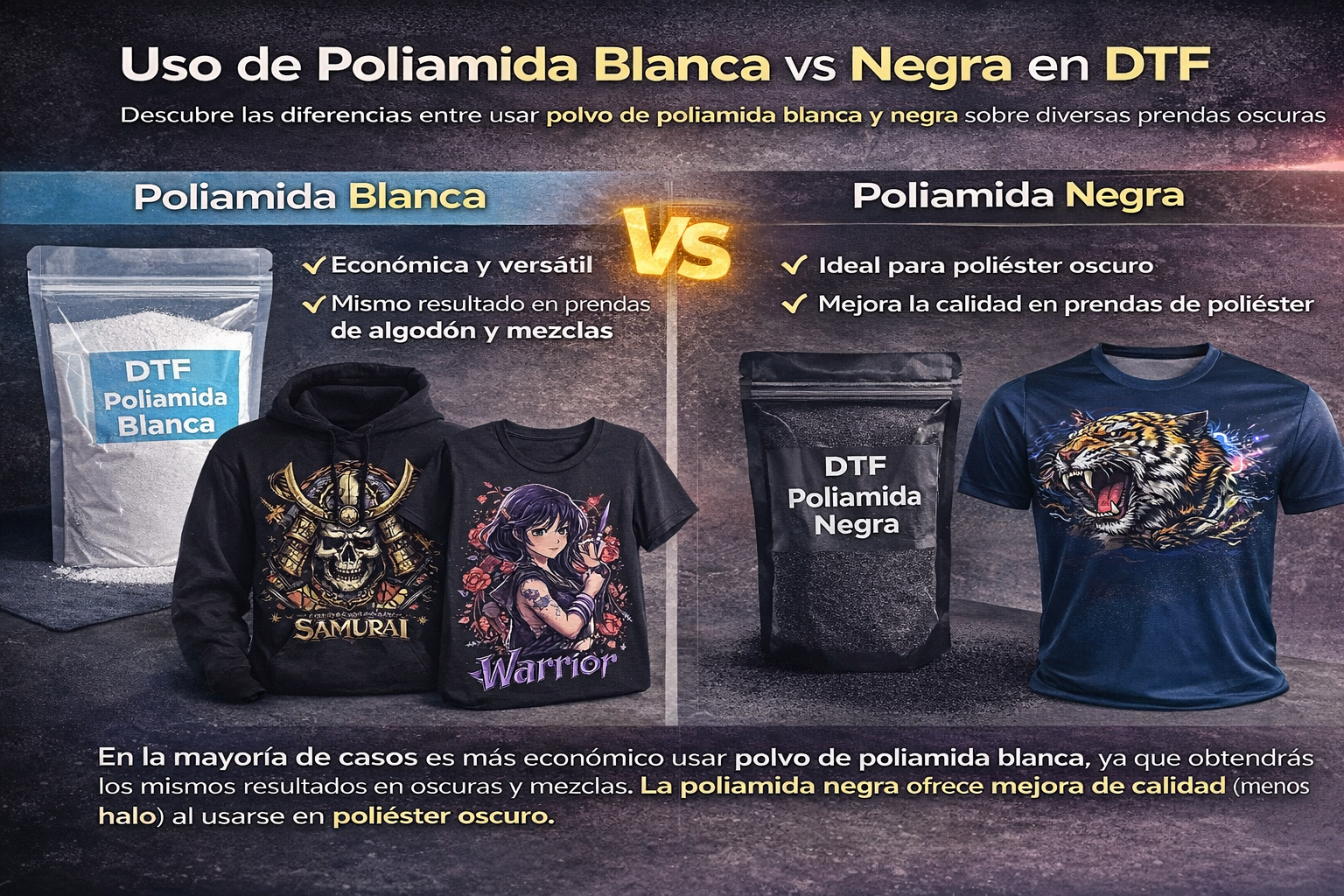 ¿Cuándo usar Dtf con polimida negra